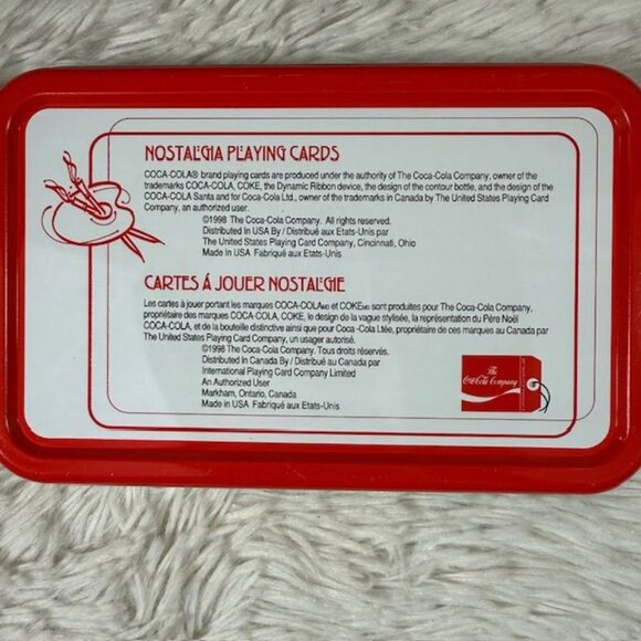 Vintage Coca-Cola Santa 'For Sparkling Holidays' Tin + 2 Decks of Playing Cards - Picture 4 of 13